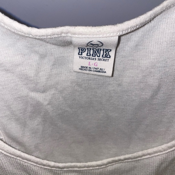 PINK Victoria Secret Tank Top in White - Picture 2 of 3